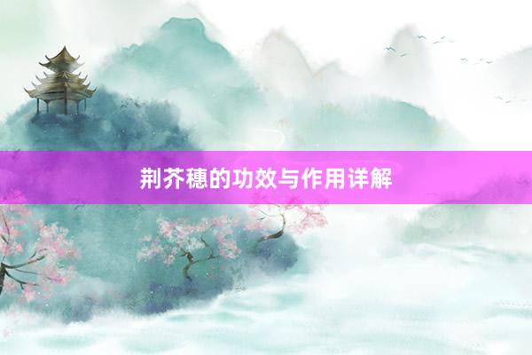 荆芥穗的功效与作用详解
